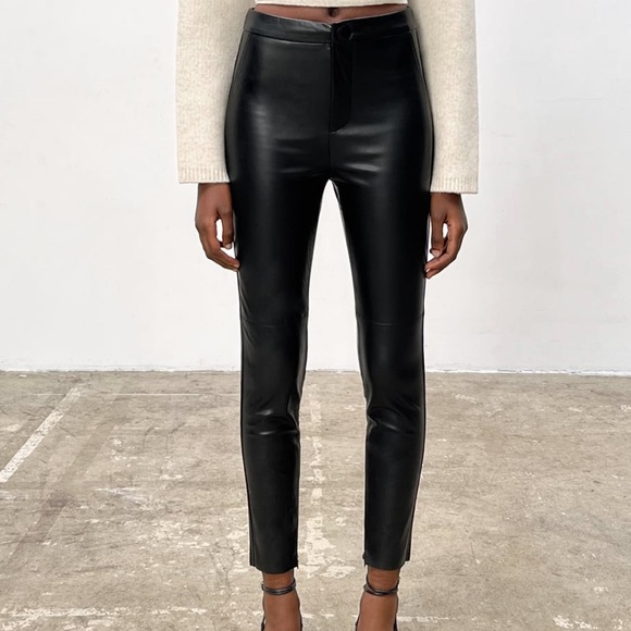 Zara Pants & Jumpsuits Zara Leather Leggings Poshmark